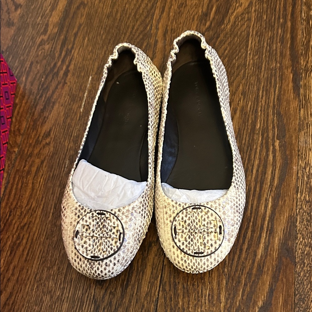 Tory Burch Cream Roccia Ballet Flats